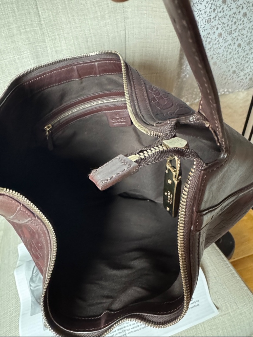 Gucci Burgundy Leather Hobo Bag - Picture 7 of 7